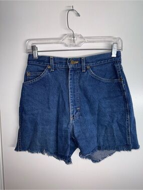Washed Blue Denim High-Rise Women's Shorts